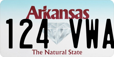 AR license plate 124VWA