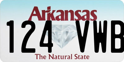 AR license plate 124VWB