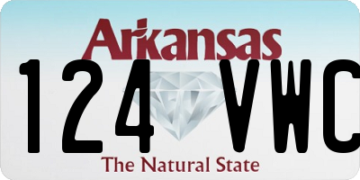 AR license plate 124VWC