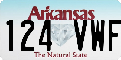 AR license plate 124VWF