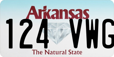 AR license plate 124VWG