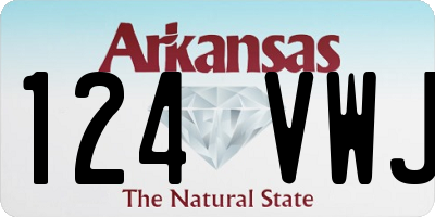 AR license plate 124VWJ