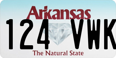 AR license plate 124VWK