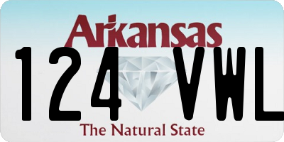 AR license plate 124VWL