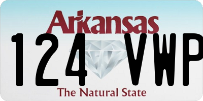 AR license plate 124VWP