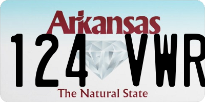 AR license plate 124VWR