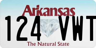 AR license plate 124VWT