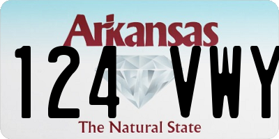AR license plate 124VWY