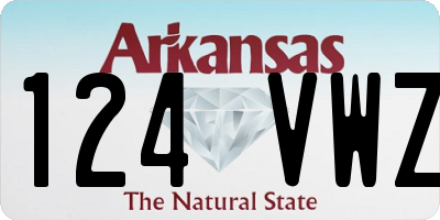 AR license plate 124VWZ
