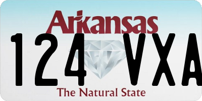 AR license plate 124VXA