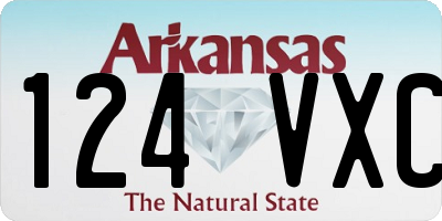 AR license plate 124VXC