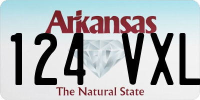 AR license plate 124VXL