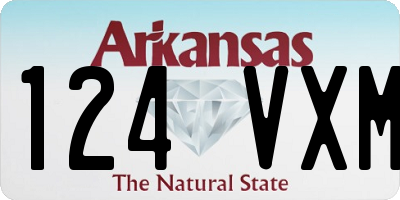 AR license plate 124VXM