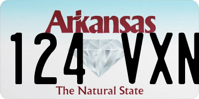 AR license plate 124VXN