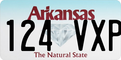 AR license plate 124VXP