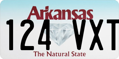 AR license plate 124VXT