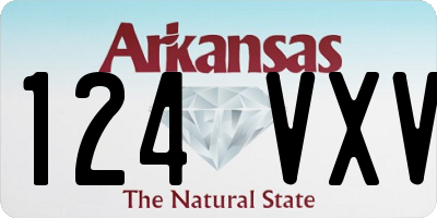 AR license plate 124VXV