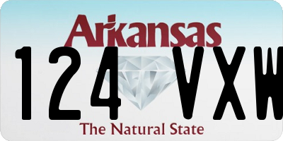 AR license plate 124VXW