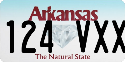 AR license plate 124VXX