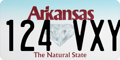 AR license plate 124VXY