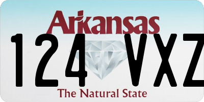 AR license plate 124VXZ
