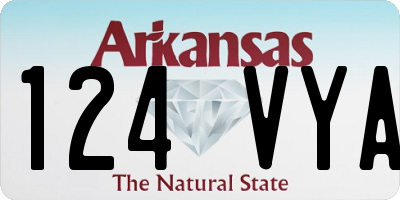 AR license plate 124VYA