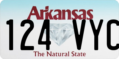 AR license plate 124VYC