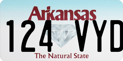 AR license plate 124VYD