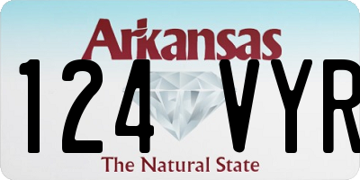 AR license plate 124VYR
