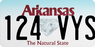 AR license plate 124VYS