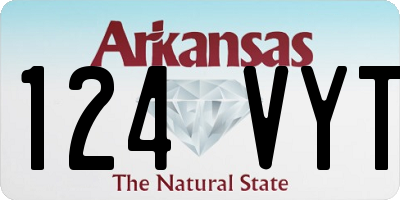 AR license plate 124VYT