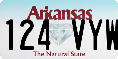 AR license plate 124VYW