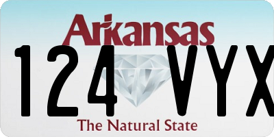 AR license plate 124VYX