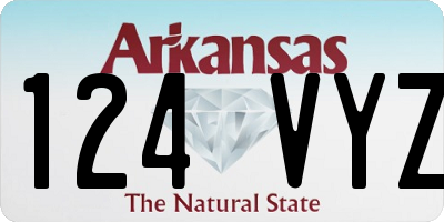 AR license plate 124VYZ