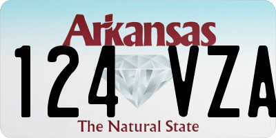 AR license plate 124VZA