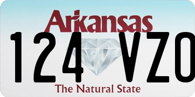 AR license plate 124VZO