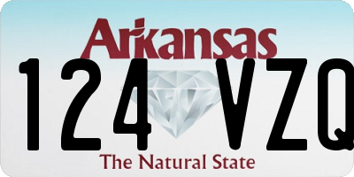 AR license plate 124VZQ
