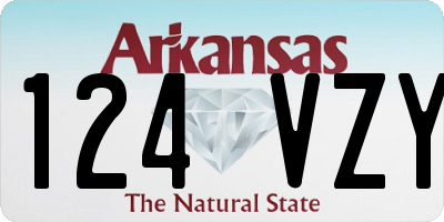 AR license plate 124VZY
