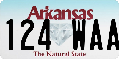 AR license plate 124WAA