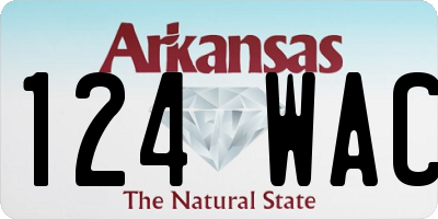 AR license plate 124WAC