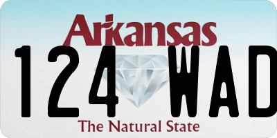 AR license plate 124WAD