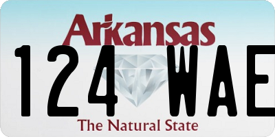AR license plate 124WAE