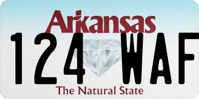 AR license plate 124WAF