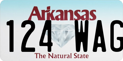 AR license plate 124WAG