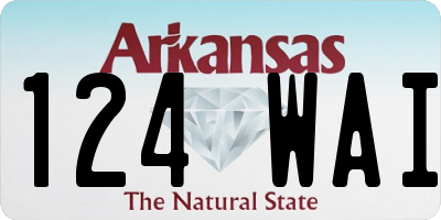 AR license plate 124WAI