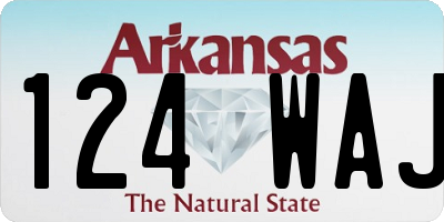 AR license plate 124WAJ