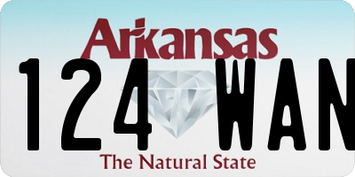 AR license plate 124WAN
