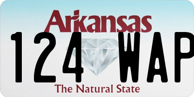 AR license plate 124WAP