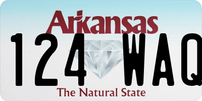AR license plate 124WAQ