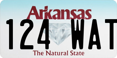 AR license plate 124WAT